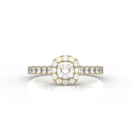 Single Halo Ring-Hesperus Fine Jewelry