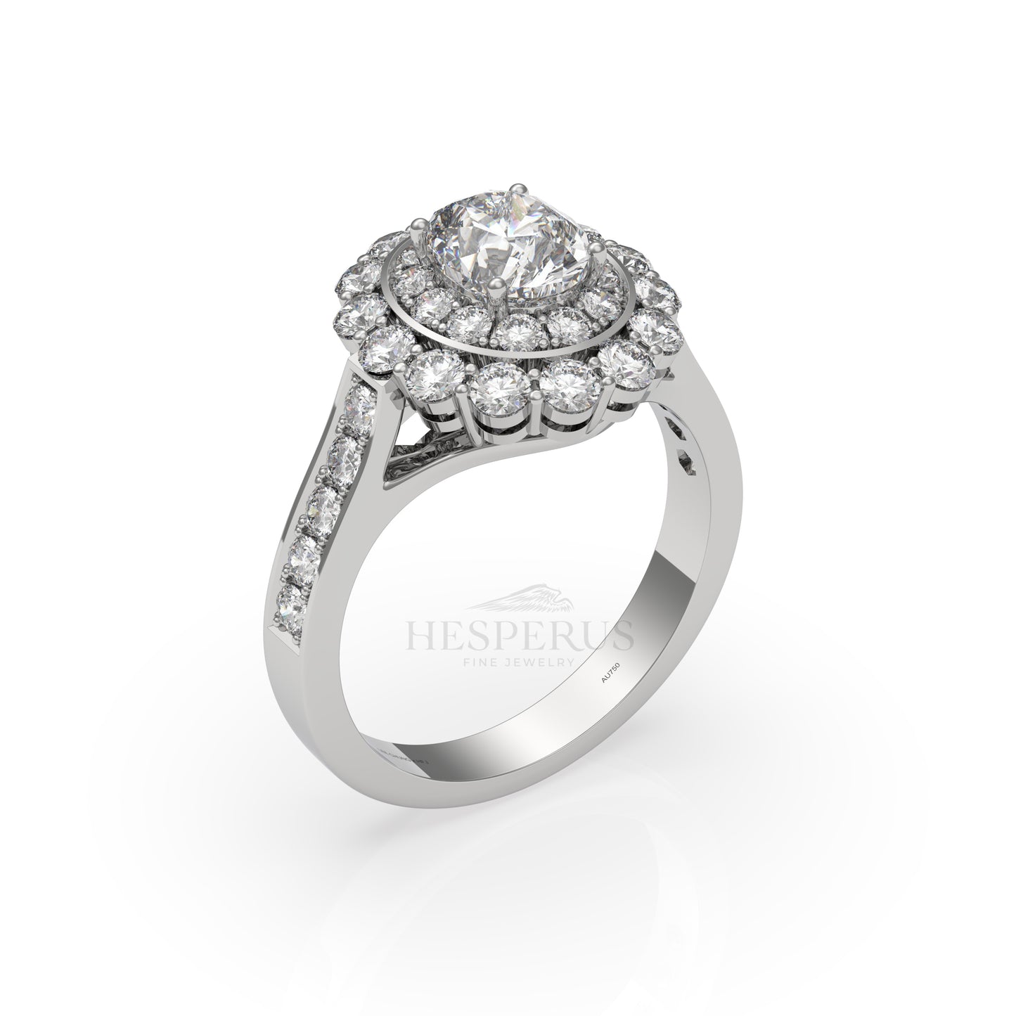 Double Halo Ring-Hesperus Fine Jewelry